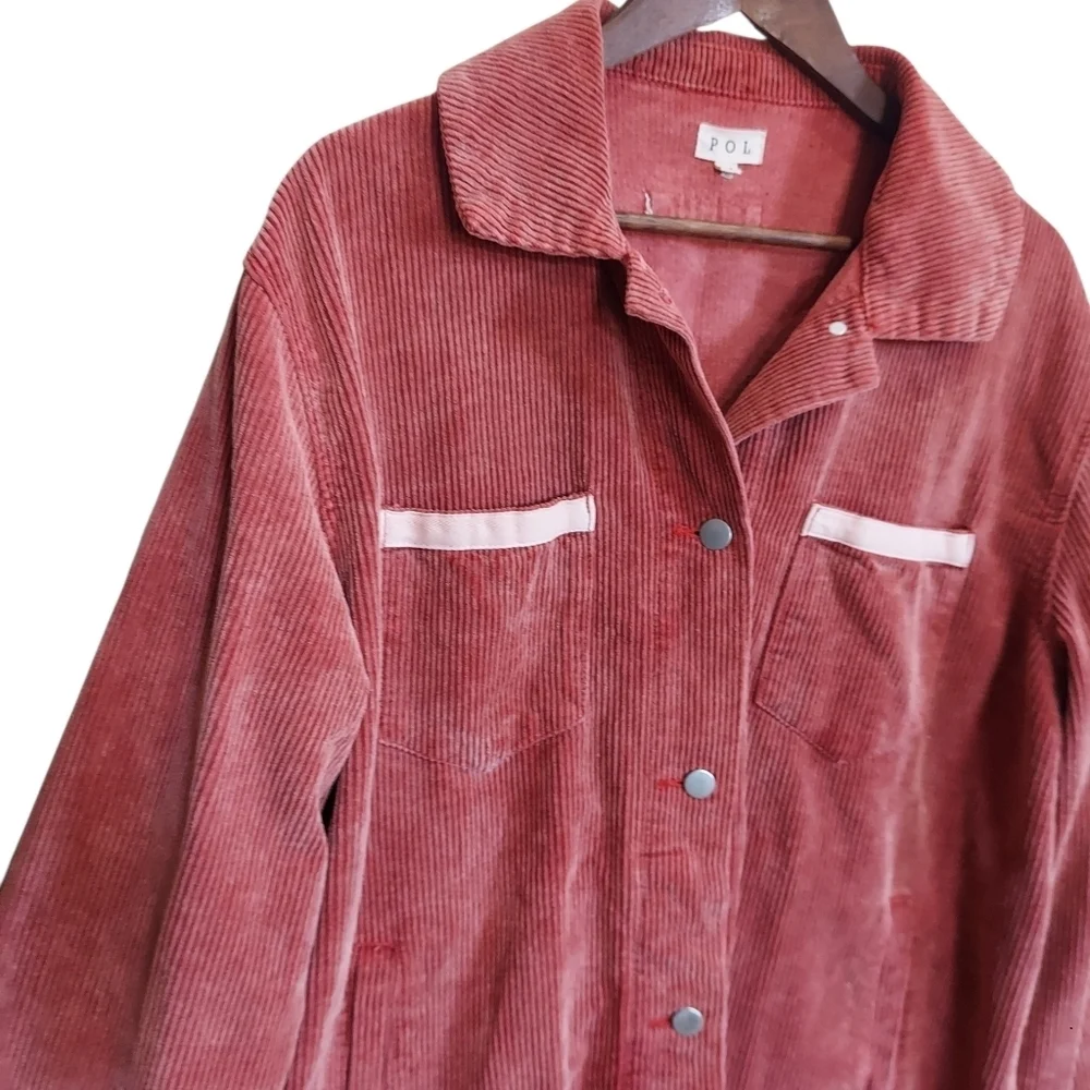 POL Cozy Corduroy Jacket with Pockets